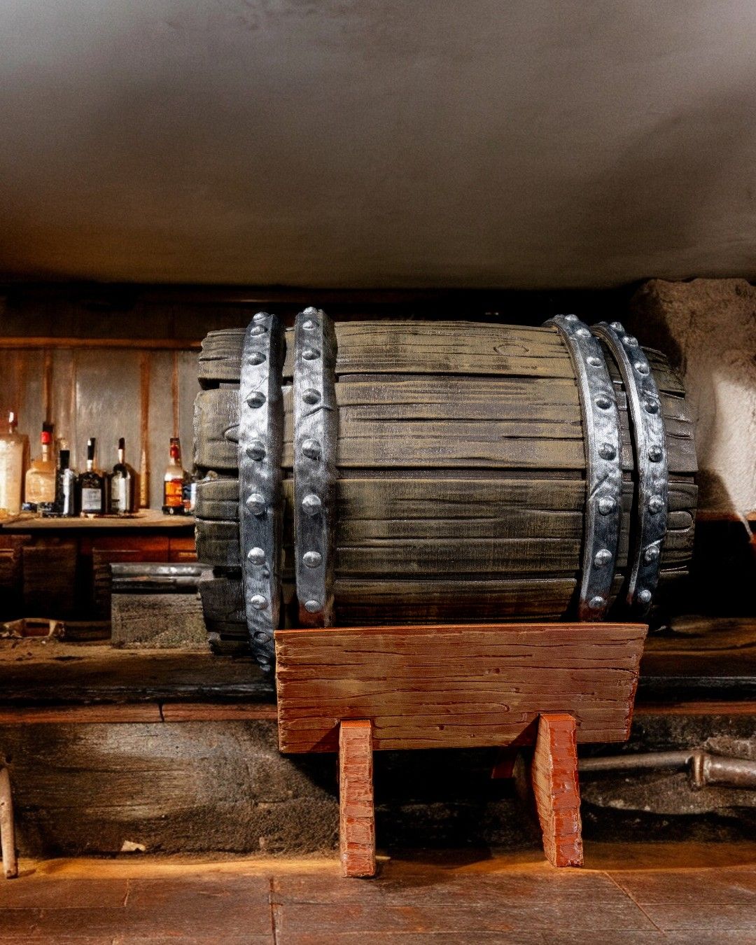 Oak Barrel Wine Bag Dispenser