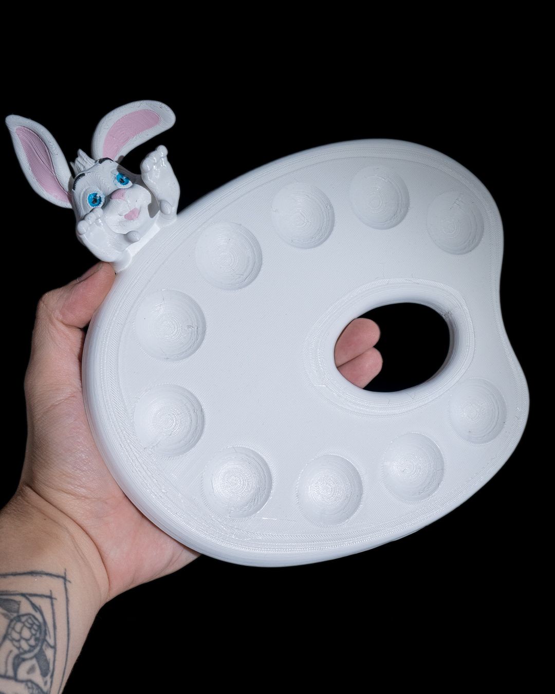 Bunny Palette β 3D-Printed Paint Palette for Creative Fun! π¨π°