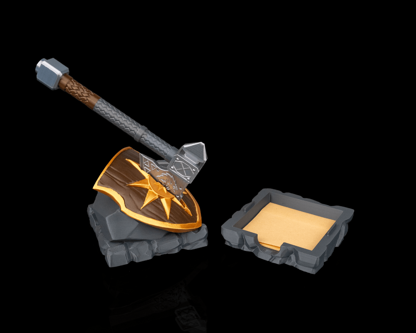 Axe Marks the Spot -Pen & Sticky Notes Holder